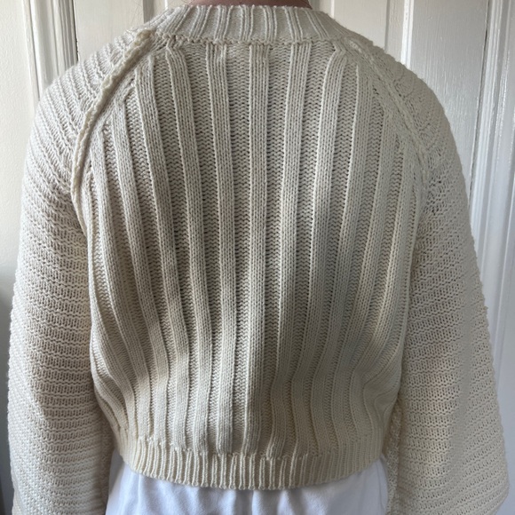 Mock Neck Puffy Sleeve Sweater - Picture 3 of 5